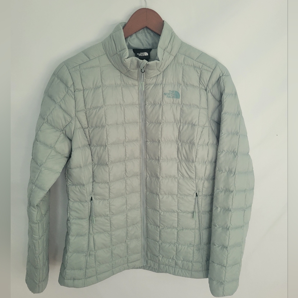 The North Face Light Gray Quilted Jacket